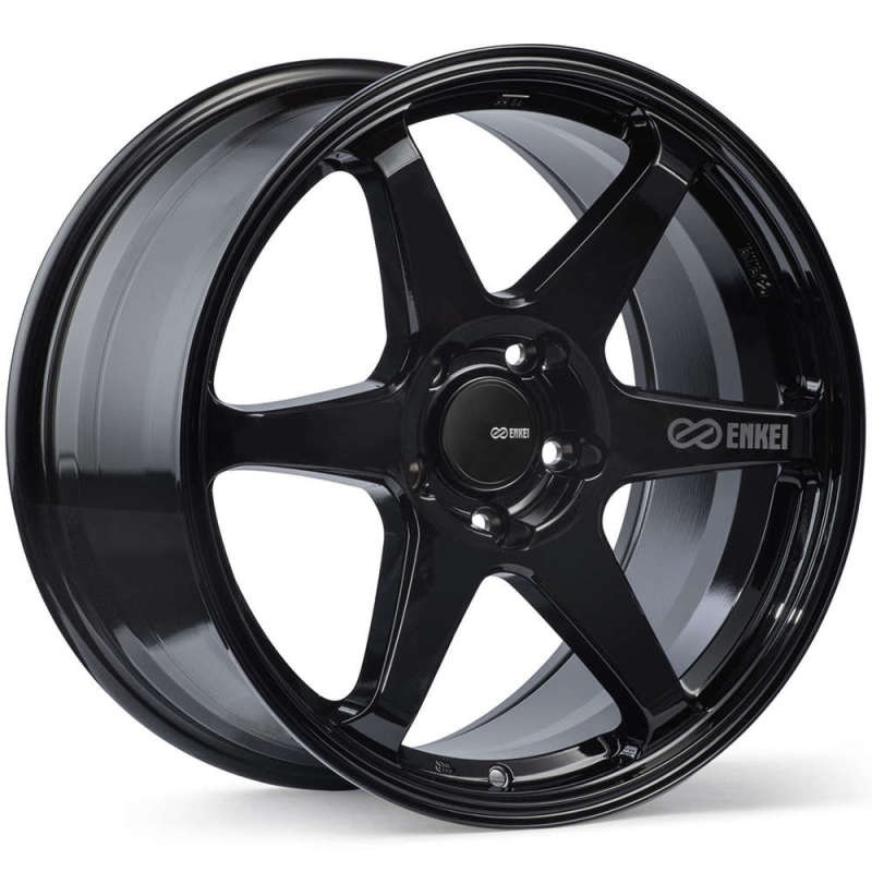 Enkei T6R 17×9 40mm Offset 5×114.3 Bolt Pattern 72.6 Bore Gloss Black Wheel
