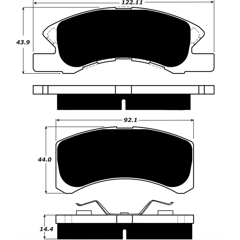 Porterfield Brake Pads for 2016 MITSUBISHI Mirage