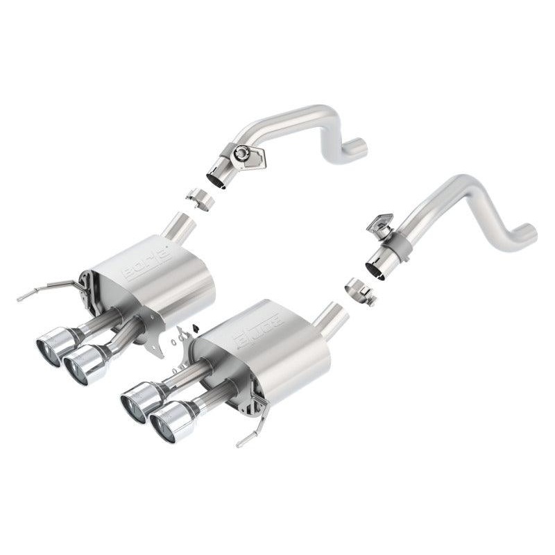 Borla 14-19 Chevy Corvette C7 w/ AFM w/o NPP S Type Rear Section Exhaust Quad Rd RL Tips
