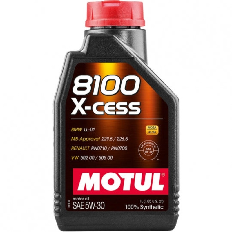 Motul 8100 X-CESS Synthetic Engine Oil – 5W30, 1 Liter | 108944