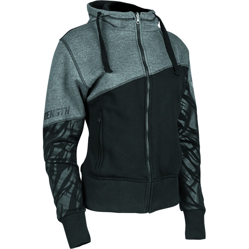 Speed and Strength Cat Outa Hell Hoody Grey/Black Womens – Large