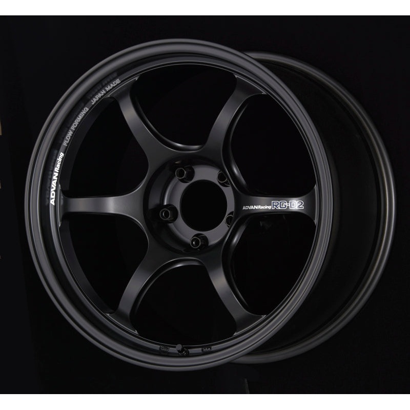Advan RG-D2 18×8.0 +44 5-114.3 Semi Gloss Black Wheel