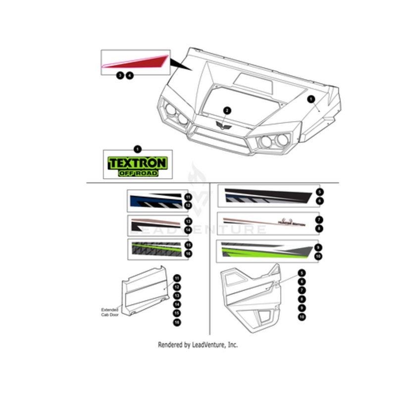 Door Decal Left (For Stampede X) by Arctic Cat