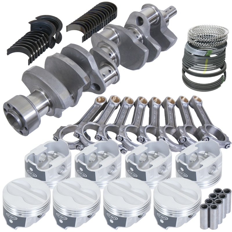 Eagle Chevy LT1 350 1Pc 3.750in Crank 5.700in I-Beam Rods -10cc 4.000in Pistons Rotating Assembly