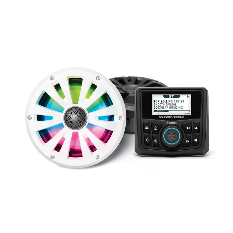 Marine Gauge Radio LED Controller 2 6.5″ Speakers by EcoXGear