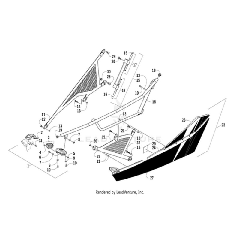 Door Decal-Upper-Wc4-Agm-Left by Arctic Cat