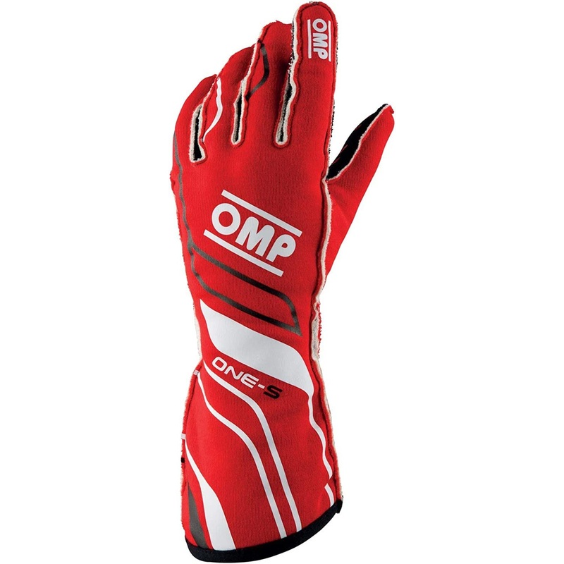 OMP One-S Gloves (FIA 8556-2018) – Red | Size Medium