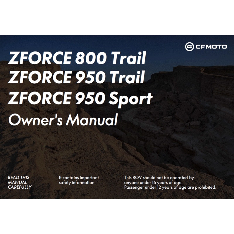Owners Manual by CF Moto