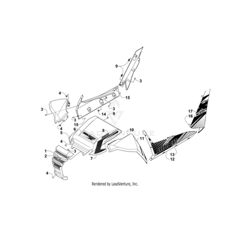 Front Fender Decal – Left (Wm) by Arctic Cat