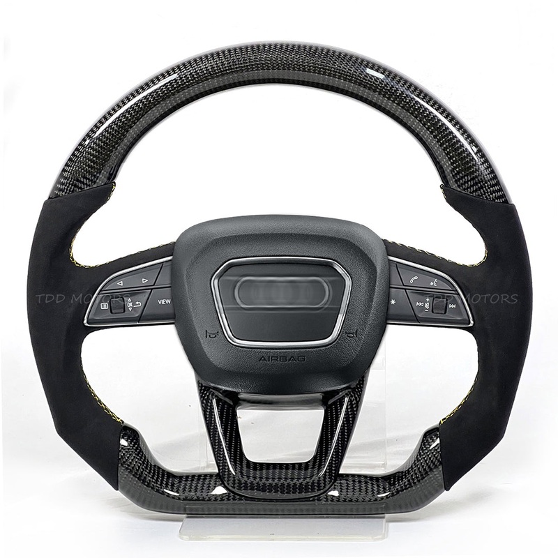 OHC Motors Carbon Fiber Steering Wheel for Audi A3 Q5 A4 SQ5 SQ7 A5 SQ8 S3 S5 SQ8