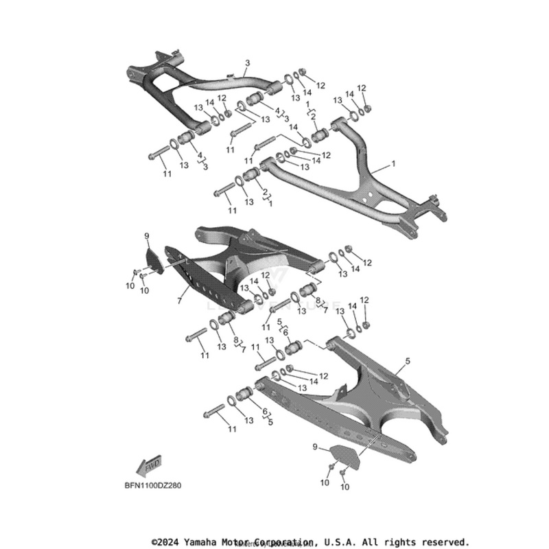 Rear Arm Assembly by Yamaha