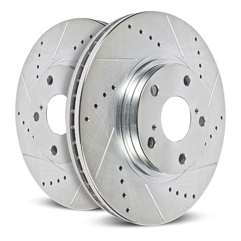Power Stop Jeep Wrangler BBK Front Drilled & Slotted Rotor – Pair
