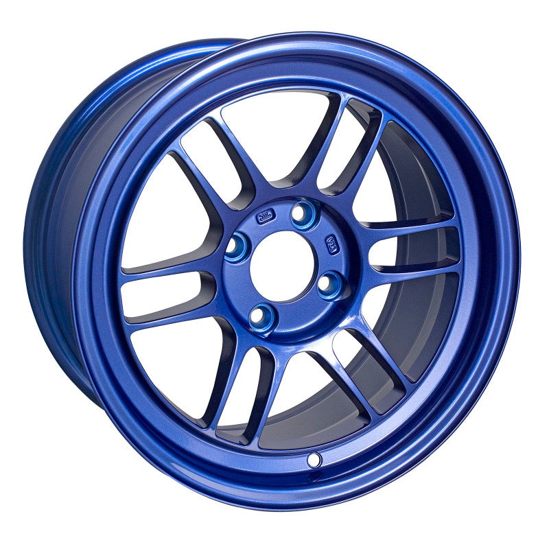 Enkei RPF1 15×8 4×100 28mm Offset 5 Hub Bore Victory Blue Wheel – 11.64Lbs