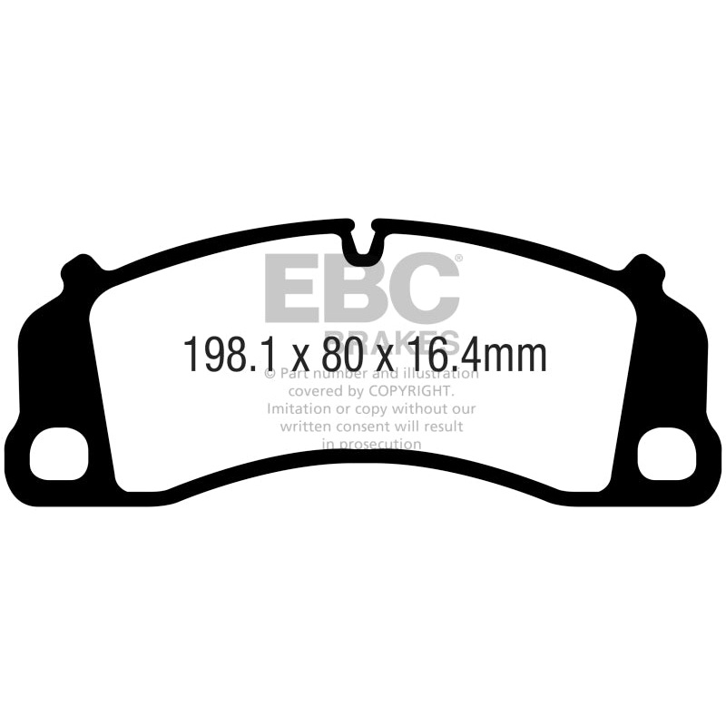 EBC 13-15 Porsche 911 (991) (Cast Iron Rotor only) 3.8 GT3 Yellowstuff Front Brake Pads