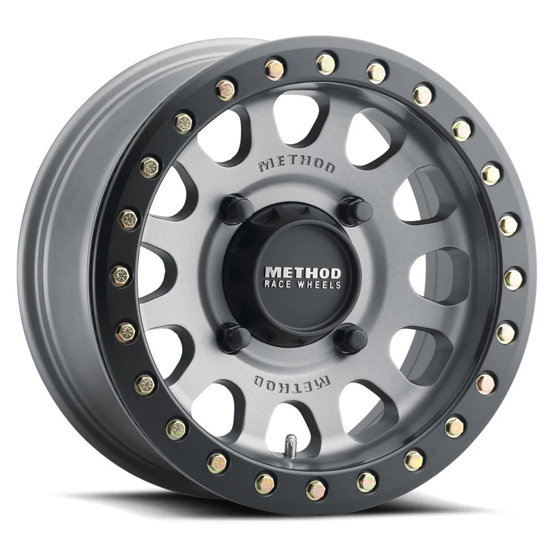 Method MR401 UTV Beadlock 15×6 5+1/+53mm Offset 4×156 132mm CB Titanium w/MB Ring w/BH-H24100 Wheel | MR40156046851B