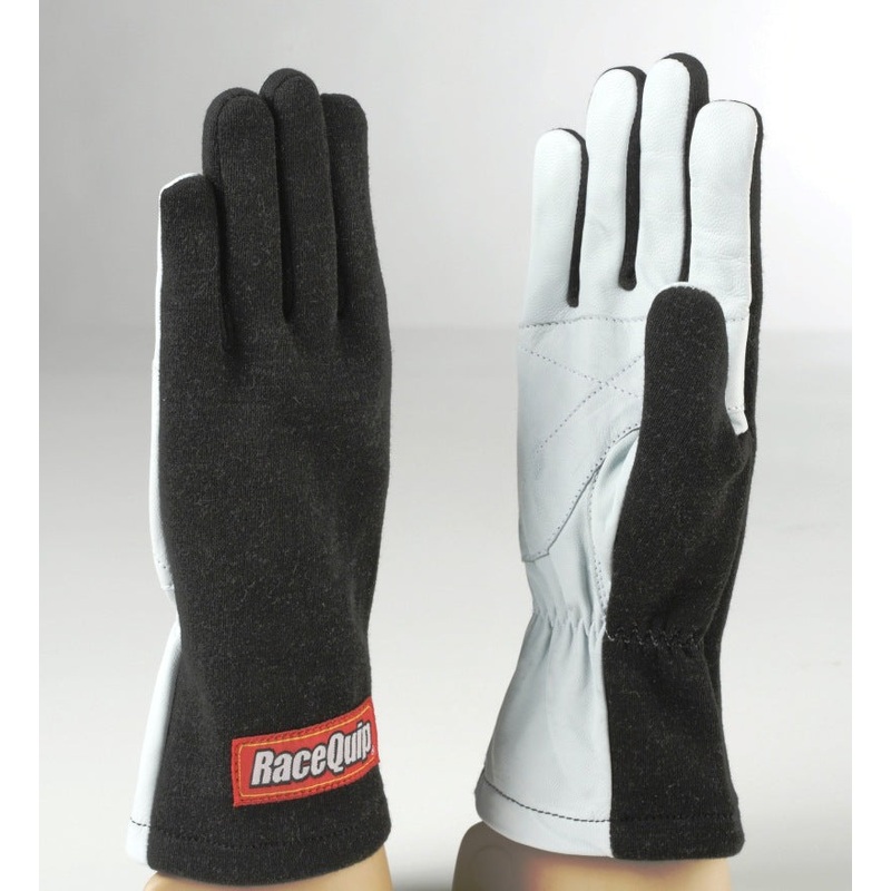 RaceQuip Black Basic Race Glove – Large