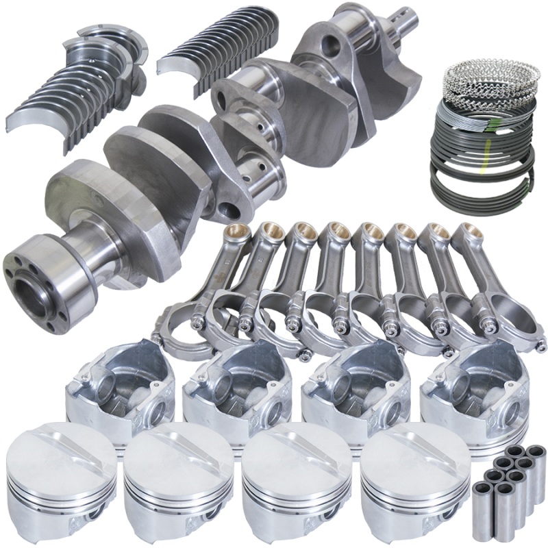 Eagle Chevy 350 1Pc 3.750in Crank 5.700in I-Beam Rod 4.030in Pistons 153 Tooth FP Balanced Assembly