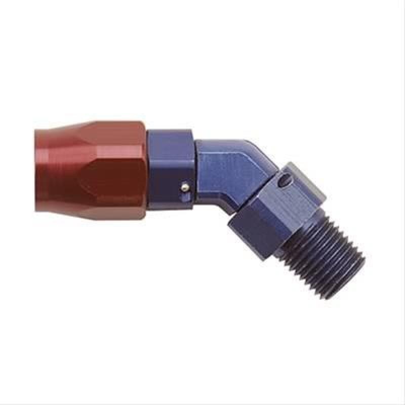 Fragola -6AN x 45 Degree Hose End x 1/2 NPT – Black