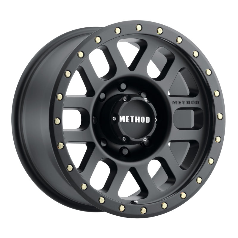 Method MR309 Grid 17×8.5 0mm Offset 8×6.5 130.81mm CB Matte Black Wheel