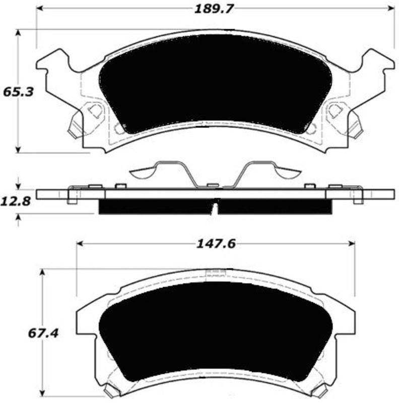 Porterfield Brake Pads for 2012 CHEVROLET CAVALIER w/200mm Rear Drums