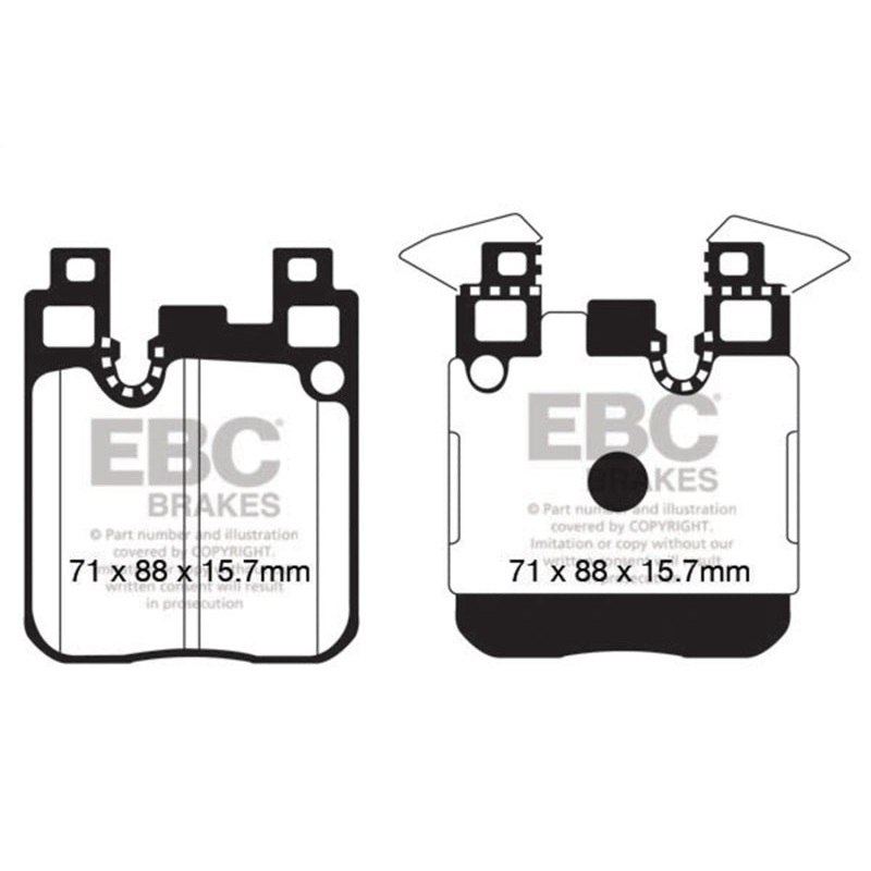 EBC 14+ BMW M3 3.0 Twin Turbo (F80) Yellowstuff Rear Brake Pads