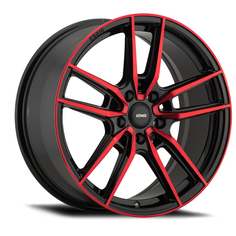 Konig Myth 19×8.5 5×114.3 ET40 Gloss Black w/ Red Tinted Clearcoat