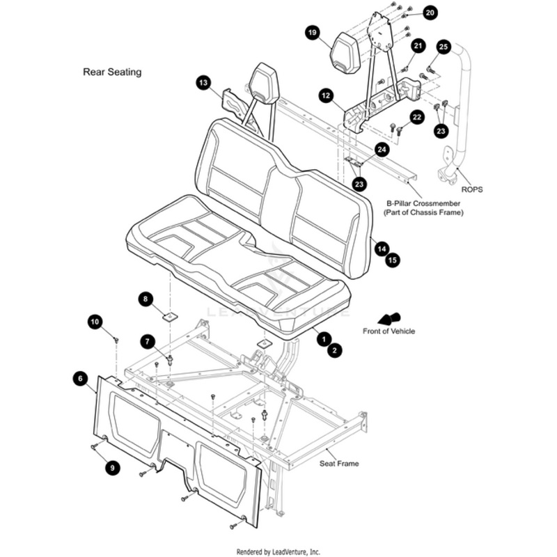 Seatback Support Right Text Black-Weld by Arctic Cat