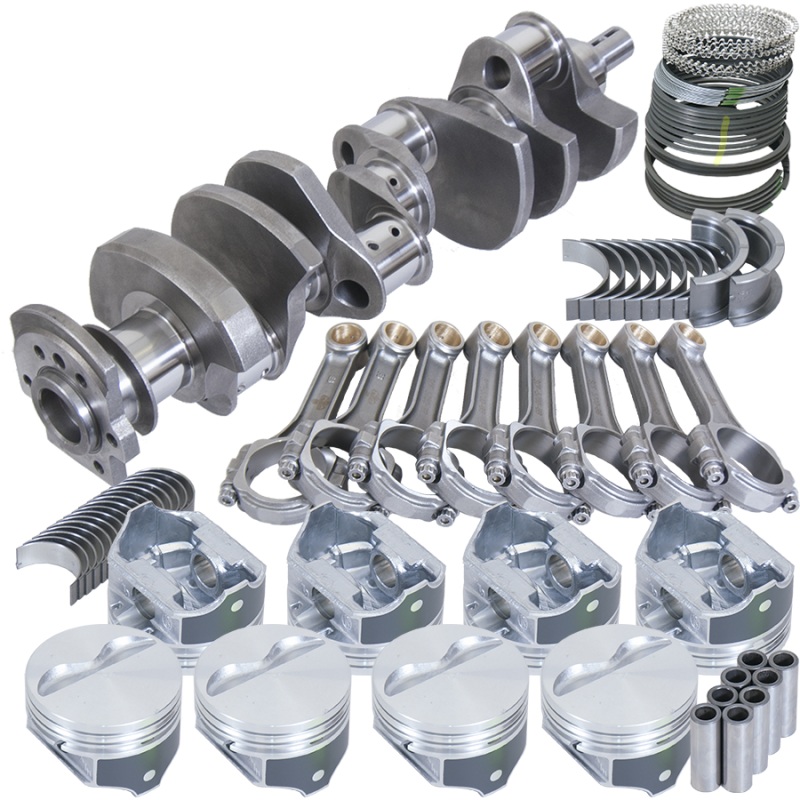 Eagle Chevy 350 1Pc 3.750in Crank 5.700in I-Beam Rods 4.000in Pistons 153 Tooth FP Balanced Assembly
