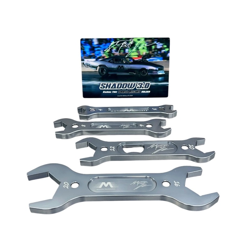Shadow 3.0 Stevie Fast Edition Billet AN wrench set w/ signed metal Hero Card (100 sets only)