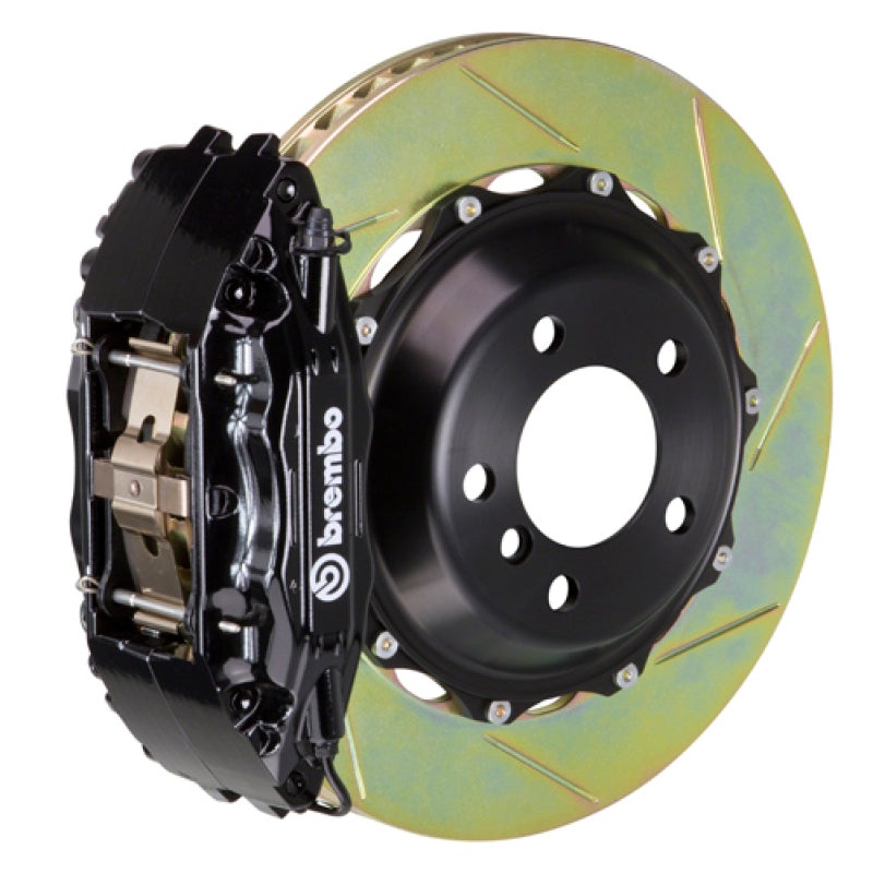 Brembo 04-17 WRX STi Front GT BBK 4 Piston Cast 2pc 355×32 2pc Rotor Slotted Type1-Black | 1B2.8048A1