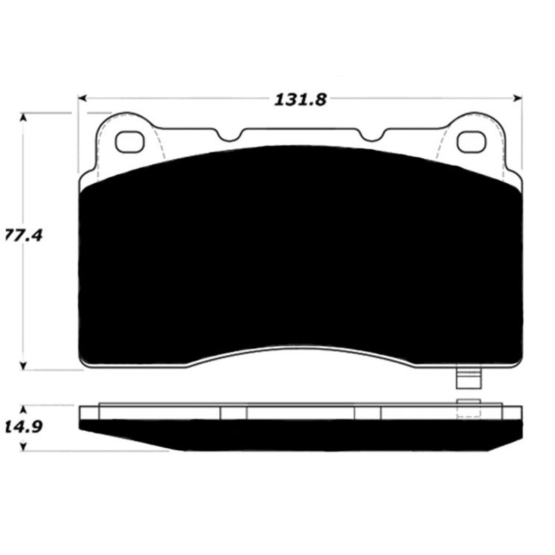 Porterfield Brake Pads for 2005 ACURA TL Brembo Front Caliper