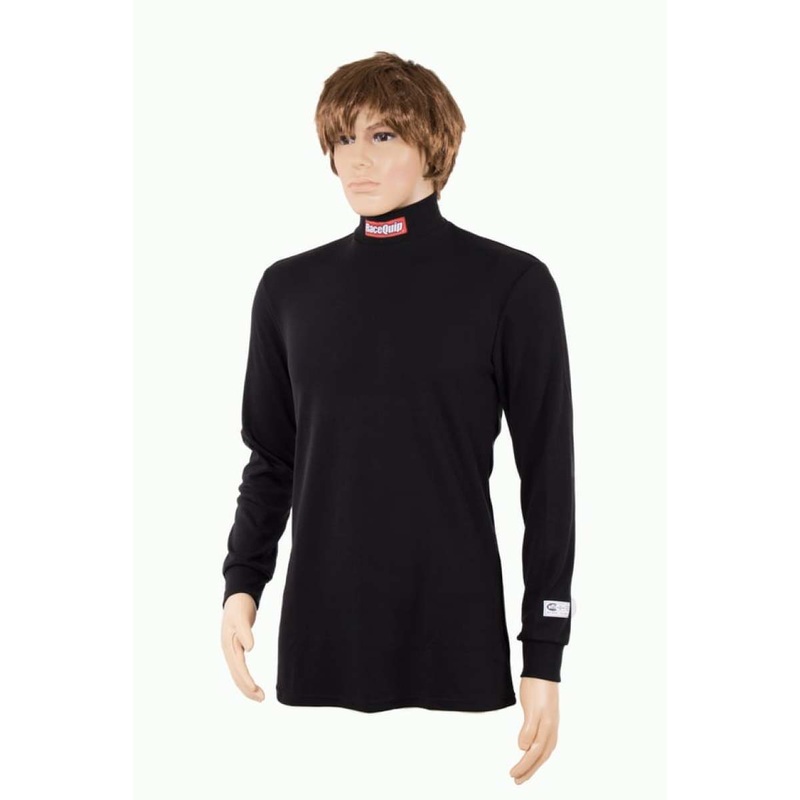 RaceQuip SFI 3.3 Fire Retardant Underwear Top Youth Medium Black