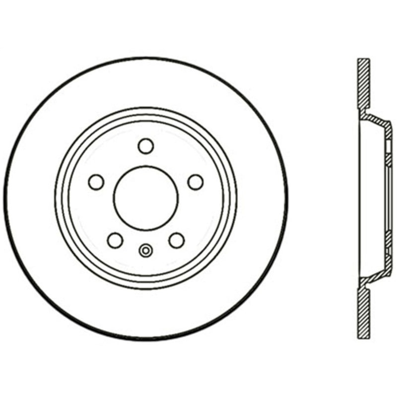 StopTech 08-17 Audi A5/A5 Quattro w/TRW/Girling Brakes Sport Slotted & Drilled Rear Left Cryo Rotor