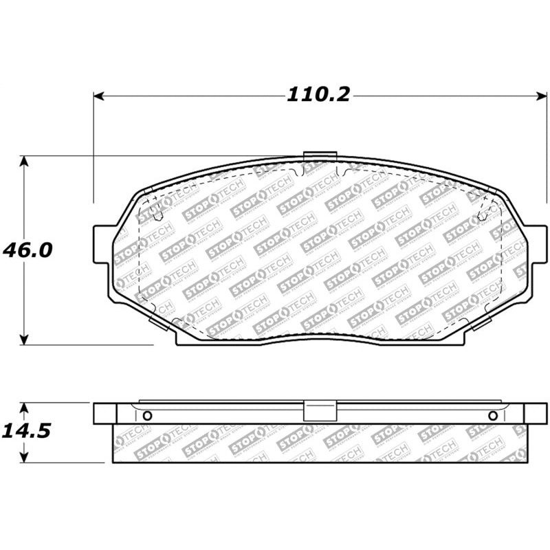 StopTech 90-93 GEO Storm / Mazda Miata Street Select Front Brake Pads