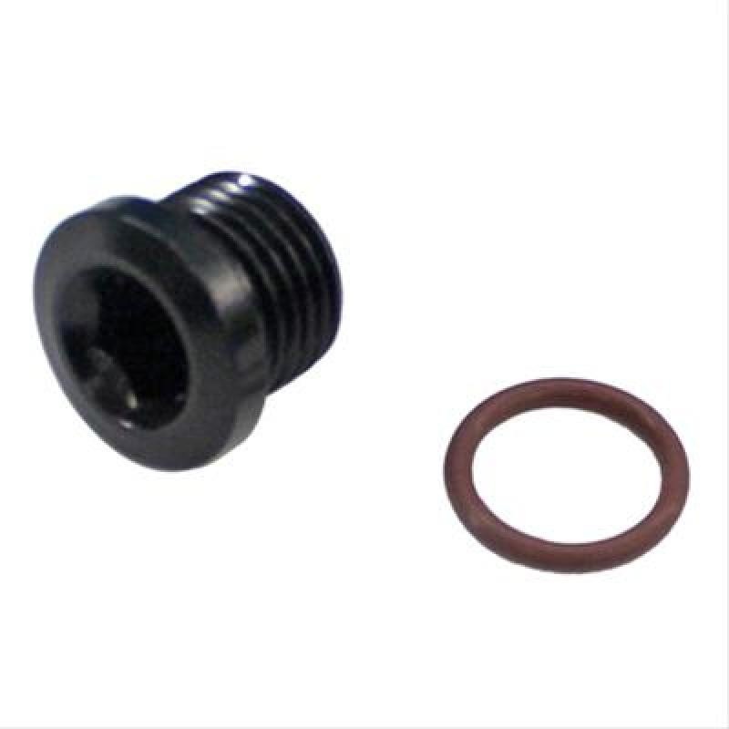 Fragola -4AN (7/16-20) Socket Hex Port Plug – Black
