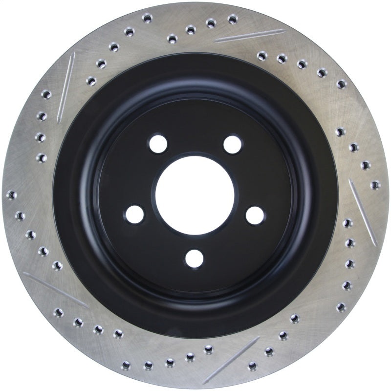 StopTech Slotted & Drilled Sport Brake Rotor – 2015 Ford Mustang GT – Rear Left