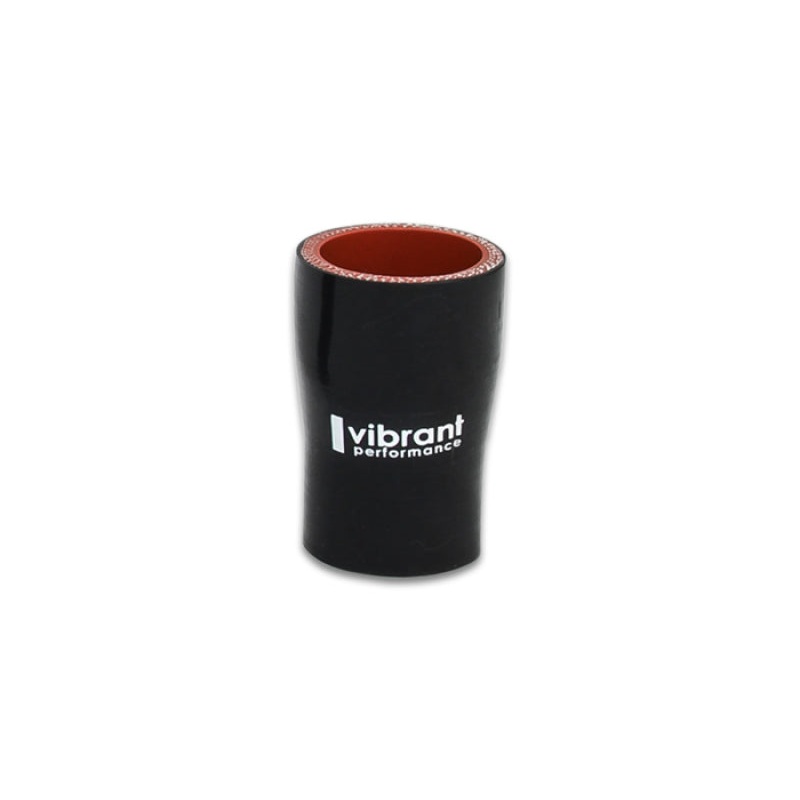 Vibrant Silicone Reducer Coupler 1.625in ID x 1.25in ID x 3.00in Long – Black