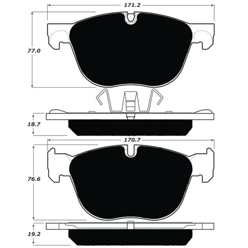 Porterfield Brake Pads for 2007 BMW X5 xDrive48i