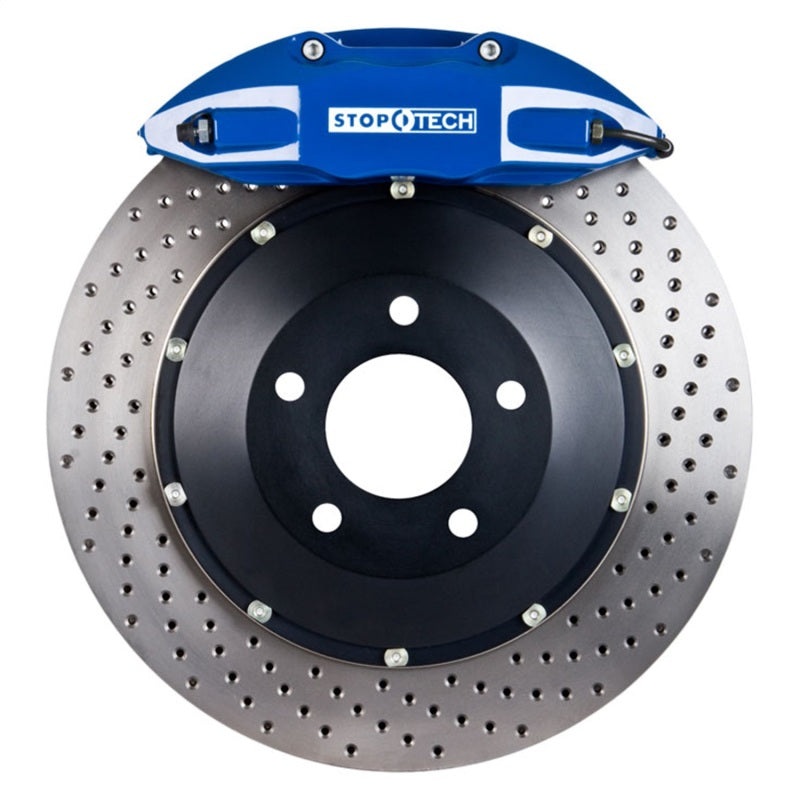StopTech 14-15 BMW M3 / M4 Rear BBK w/ Blue ST-40 Calipers Drilled 380x32mm Rotors