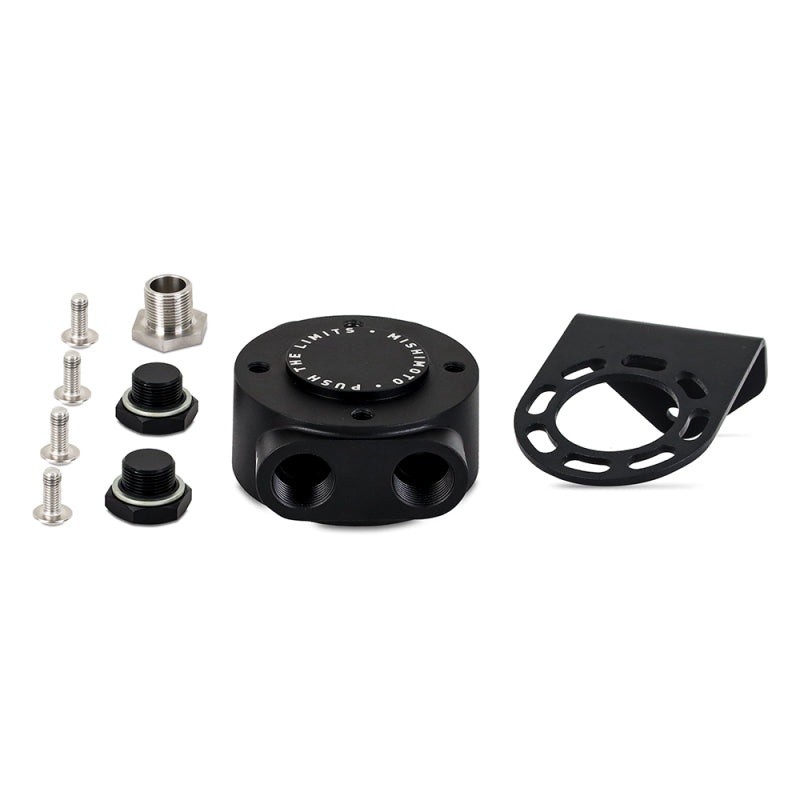 Mishimoto M20 x 1.5 – Remote Oil Filter Mount – Black