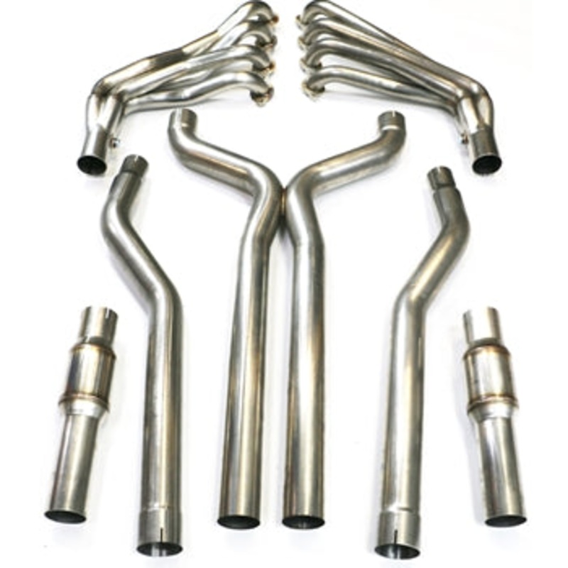 TSP 2010-2015 Camaro SS & ZL1 6.2L 1-7/8″ Long Tube Headers, 3″ X Pipe w/High-Flow Cats – Stainless Steel