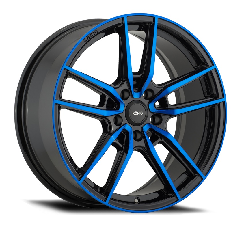Konig Myth 18×8 5×112 ET43 Gloss Black w/ Blue Tinted Clearcoat
