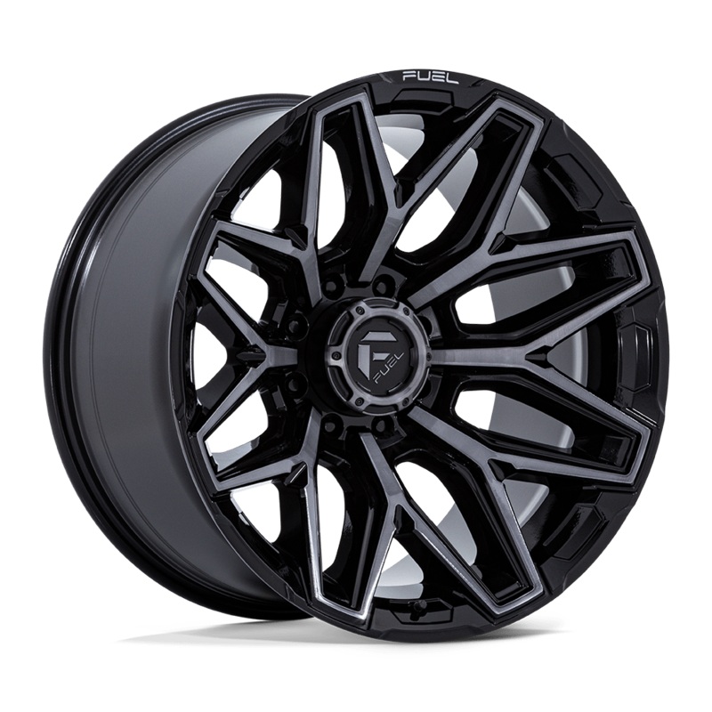 Fuel Wheels Flux 22″ 8×180 Gloss Black Brushed Face With Gray Tint
