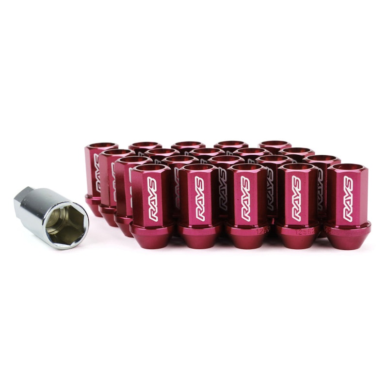 Volk Racing Dura-Nut 12×1.25 Lock and Nut Set Red – Universal