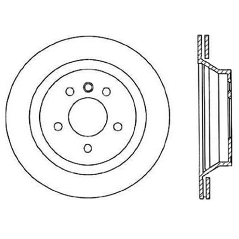StopTech 95-99 BMW M3 / 98-02 BMW Z3 Sport Cryo Slotted & Drilled Rear Right Rotor