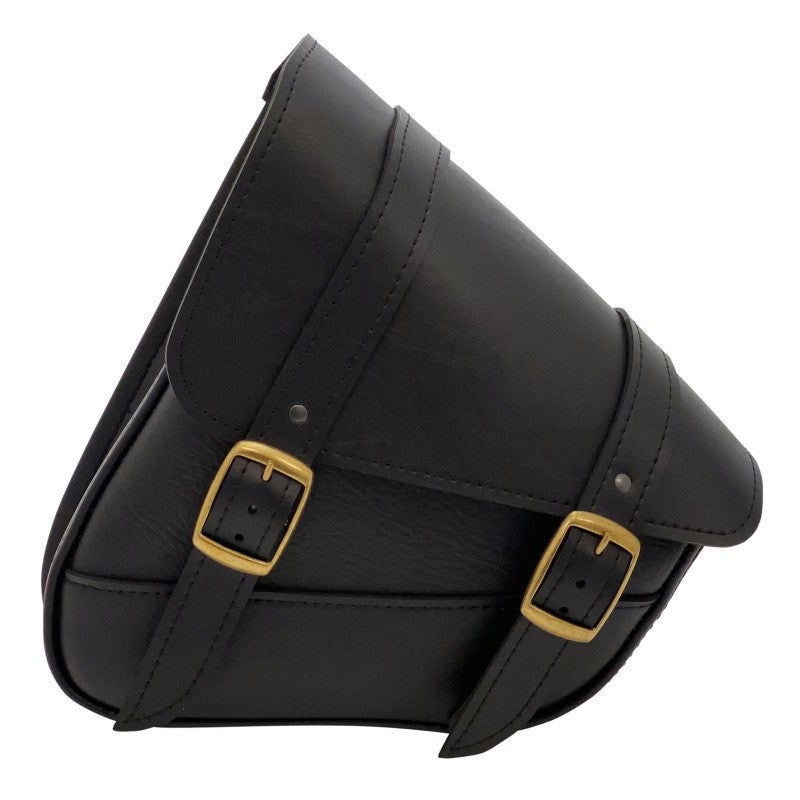 Willie & Max HD Softails, Yam Rd Stars, Kaw Vulcan 900, Suz C50 Brass Monkey Swingarm Bag – Black