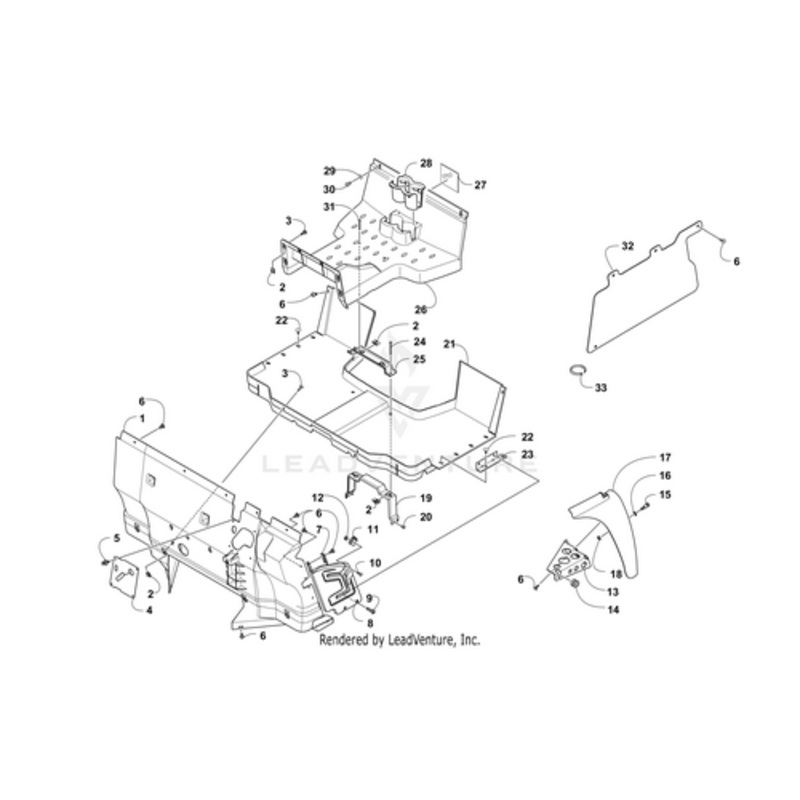 Front Fender – Left Red by Arctic Cat