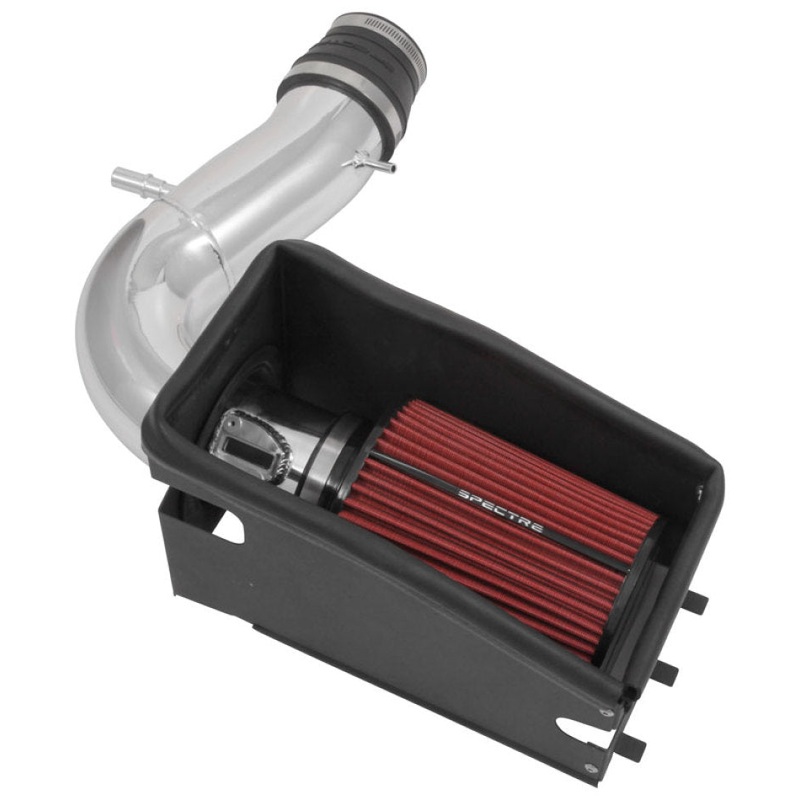 Spectre 11-19 Ford Explorer V6-3.5L F/I Air Intake Kit – Polished Aluminum w/Red Filter