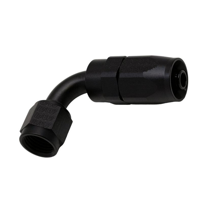 DeatschWerks 6AN Female Swivel 90-Degree Hose End CPE – Anodized Matte Black