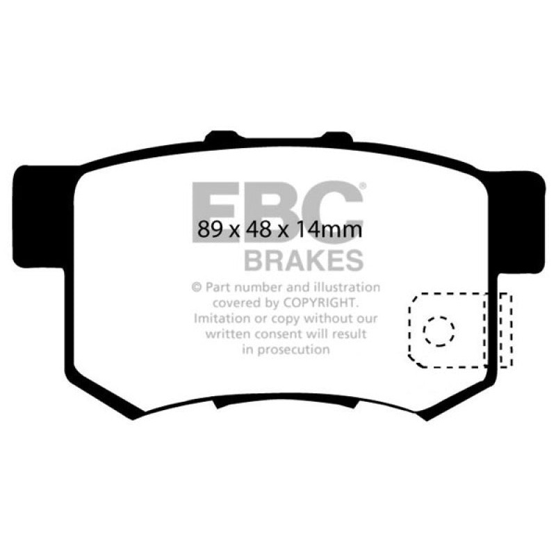 EBC 97 Acura CL 2.2 Greenstuff Rear Brake Pads